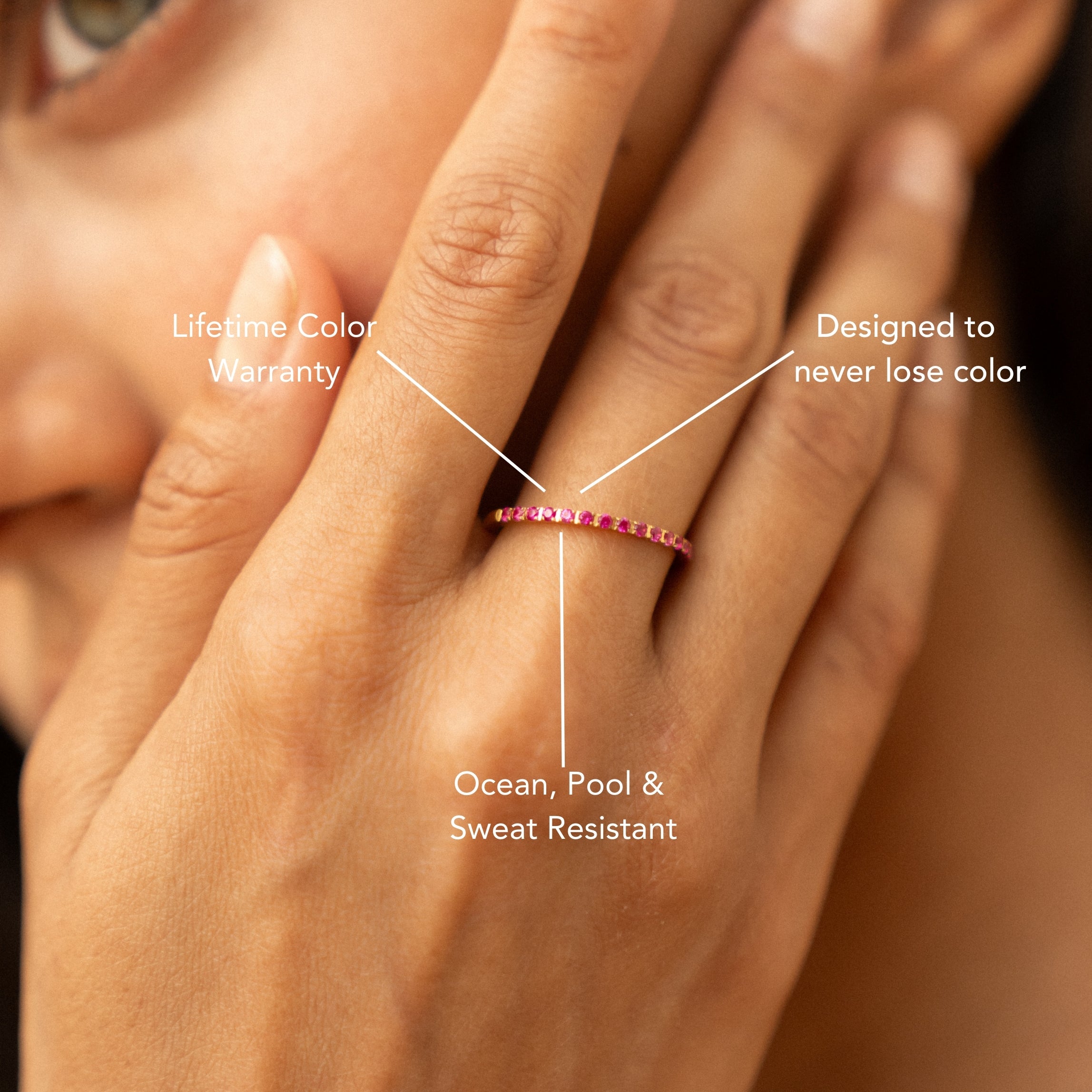 Bordeaux Thin Ring - Image 6