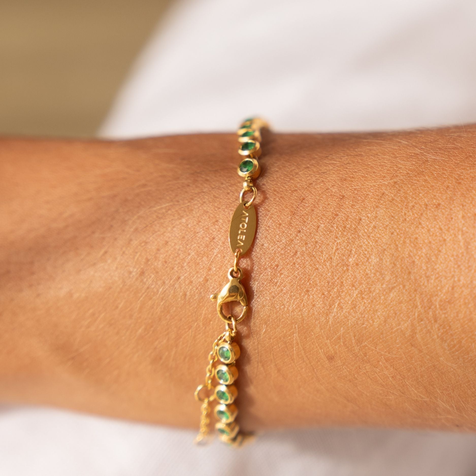Green Tennis Bracelet - Image 6