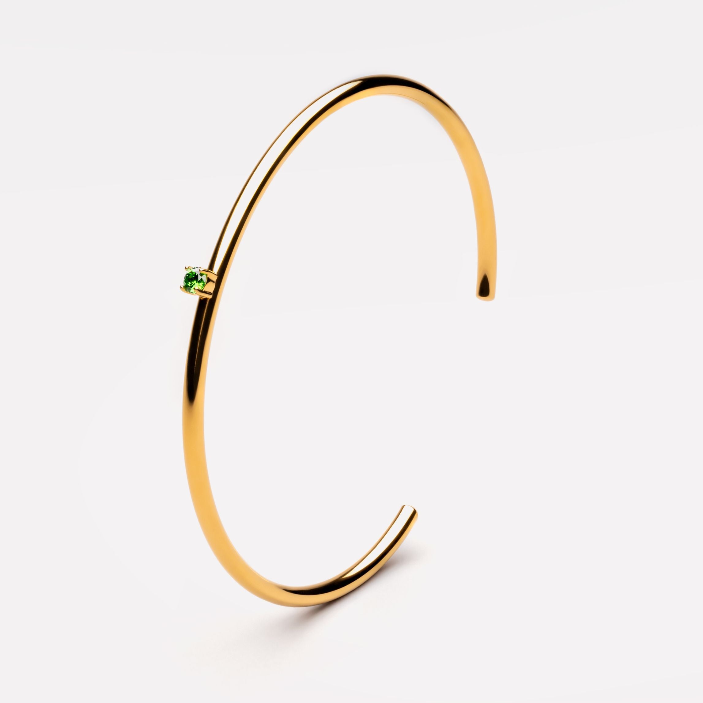 Thin Emerald Cuff - Image 2