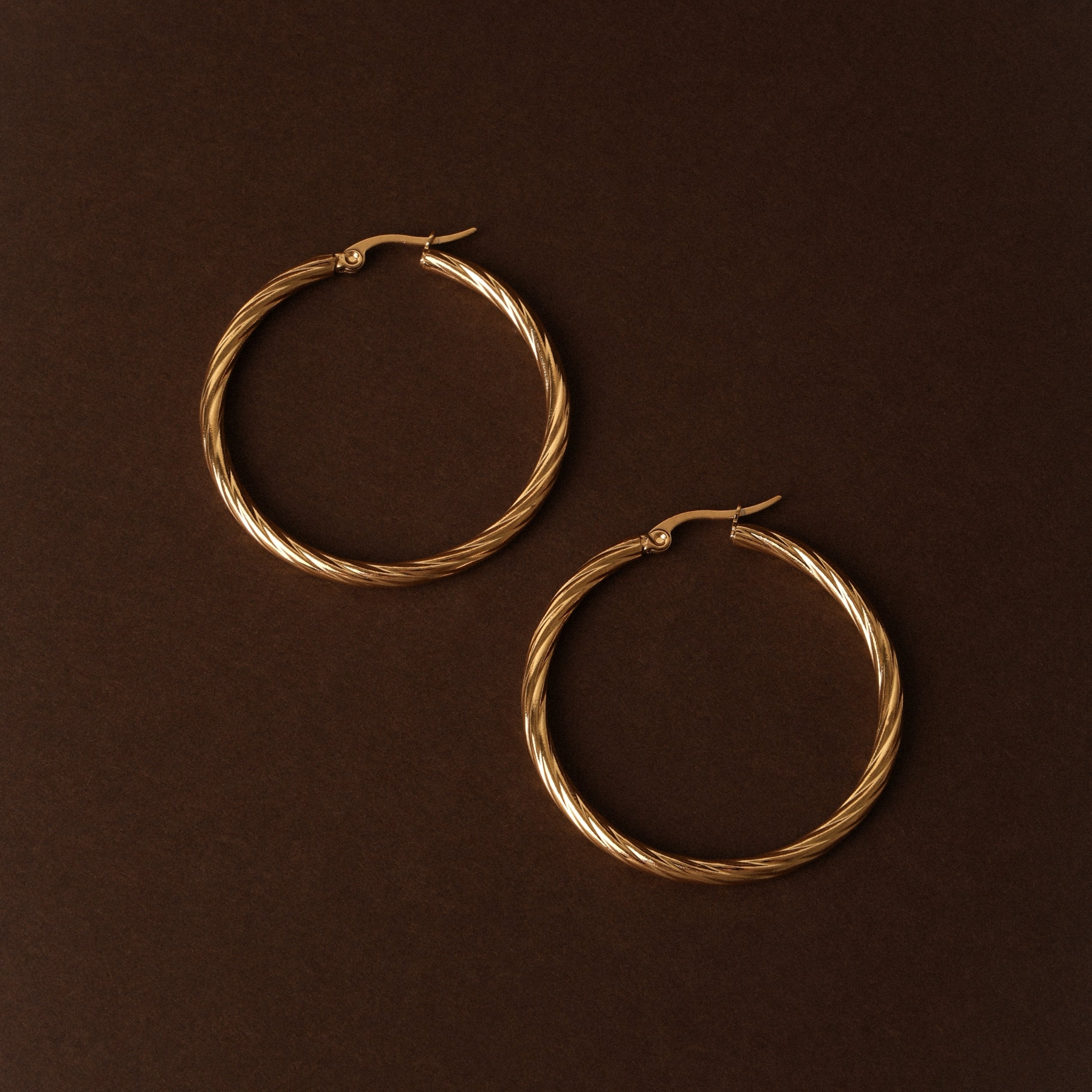 Bold Twisted Hoops - Image 3
