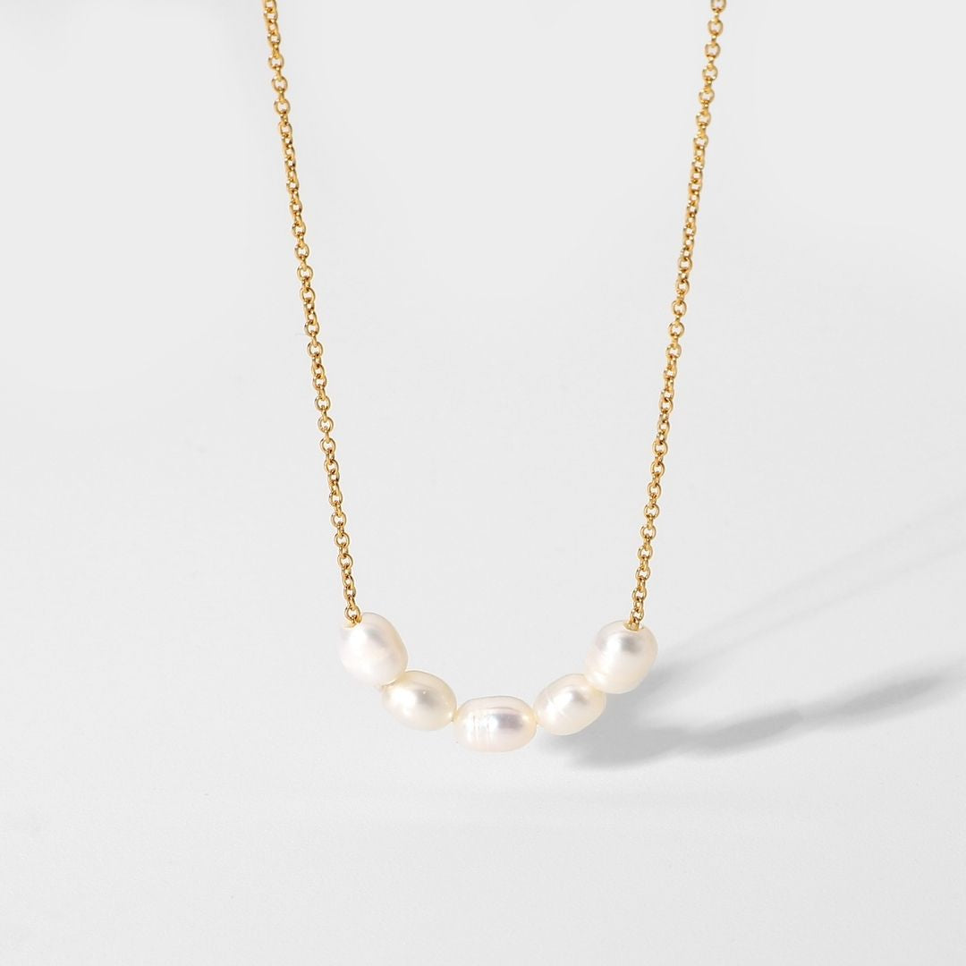 Dainty Freshwater Pearl Necklace - Image 9