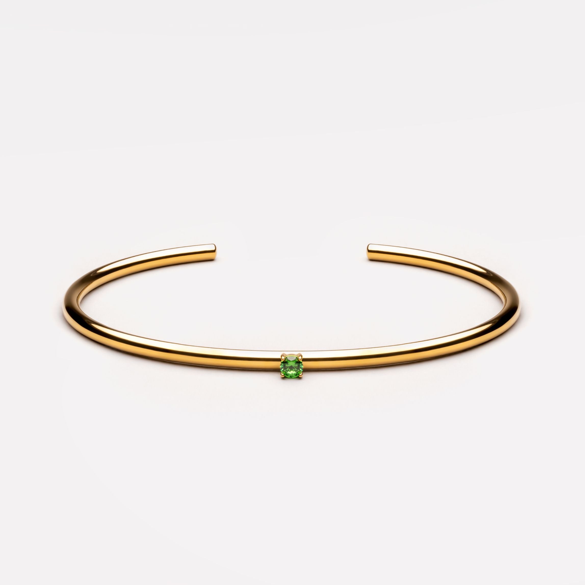 Thin Emerald Cuff - Image 4