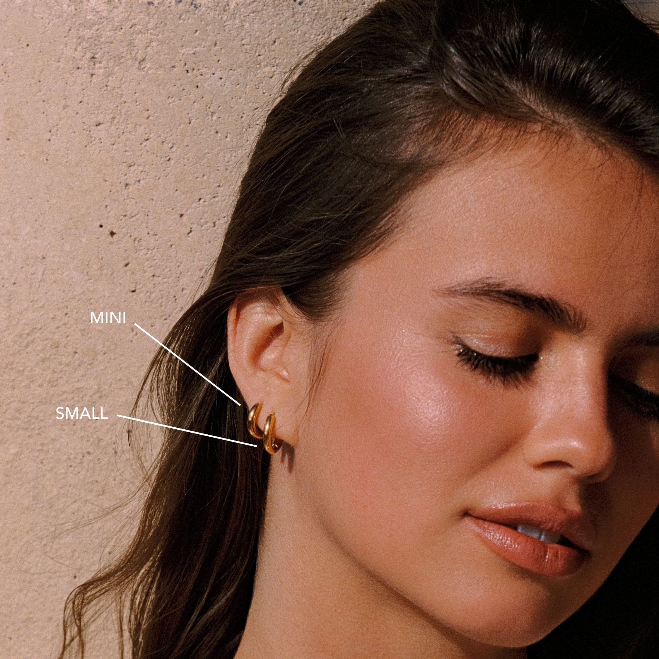 Thick Hoop Earrings - Image 2