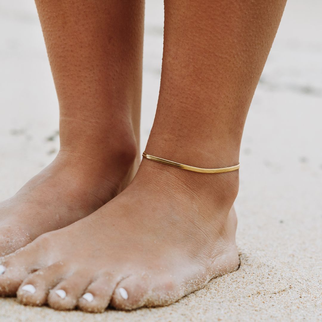 Kauai Herringbone Anklet