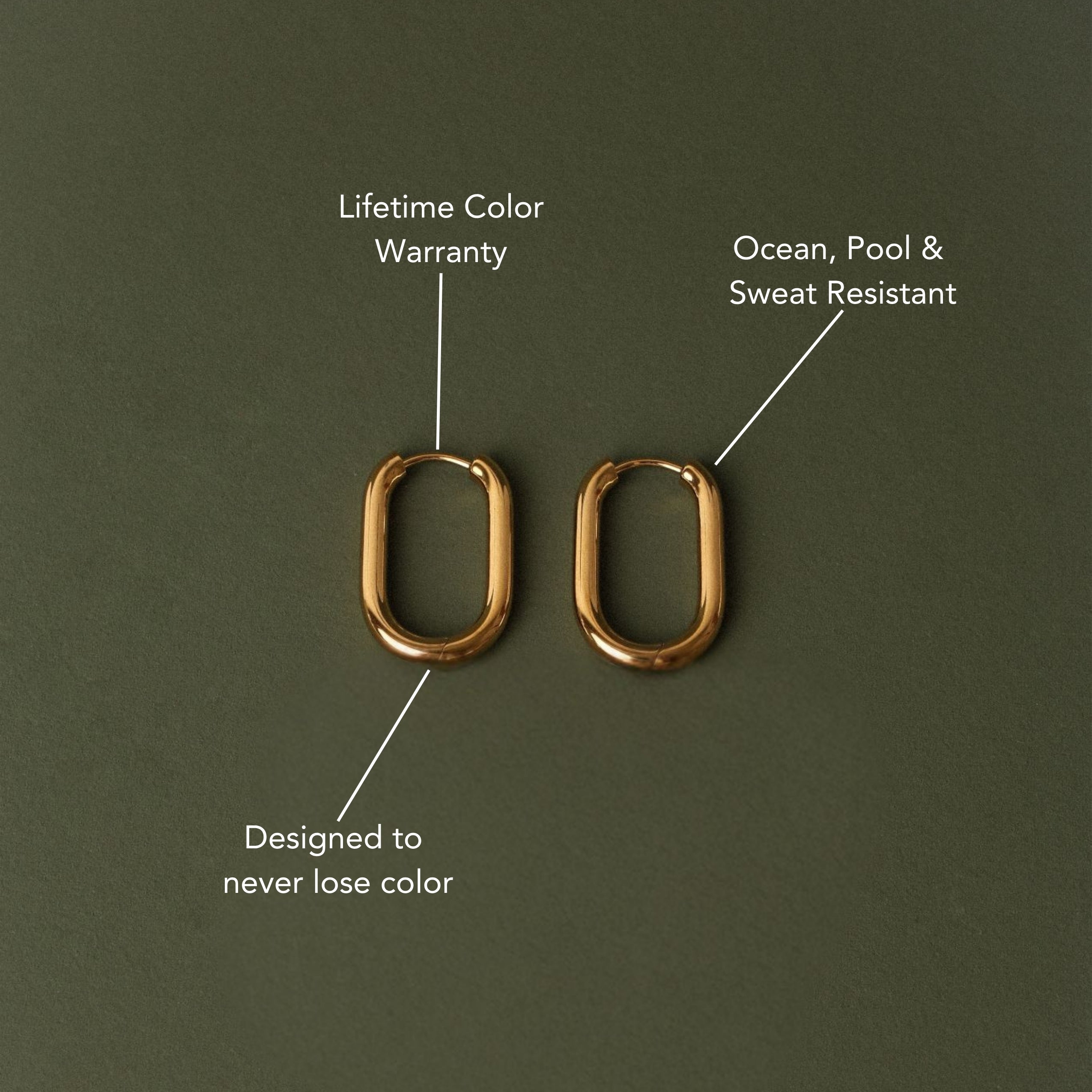 Oval Hoop Earrings - Image 6