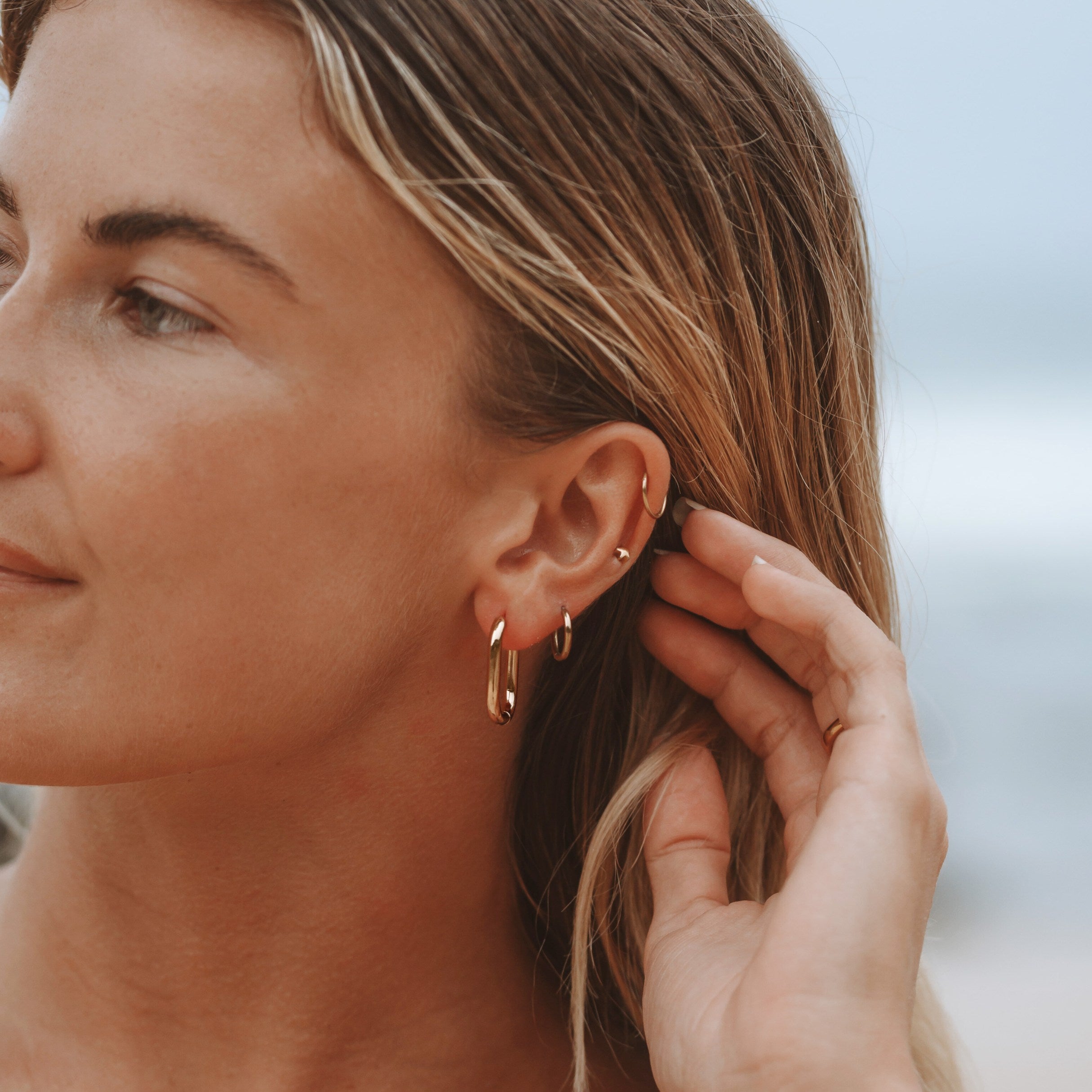 Oval Hoop Earrings - Image 5