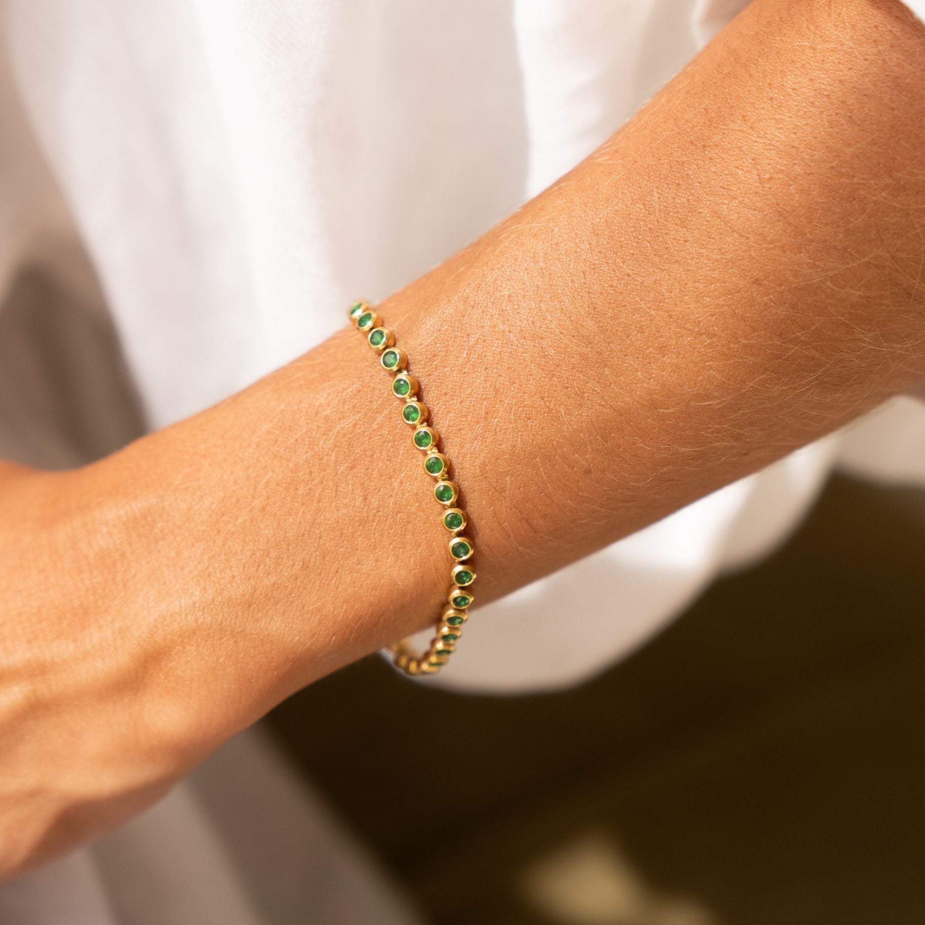 Green Tennis Bracelet - Image 2