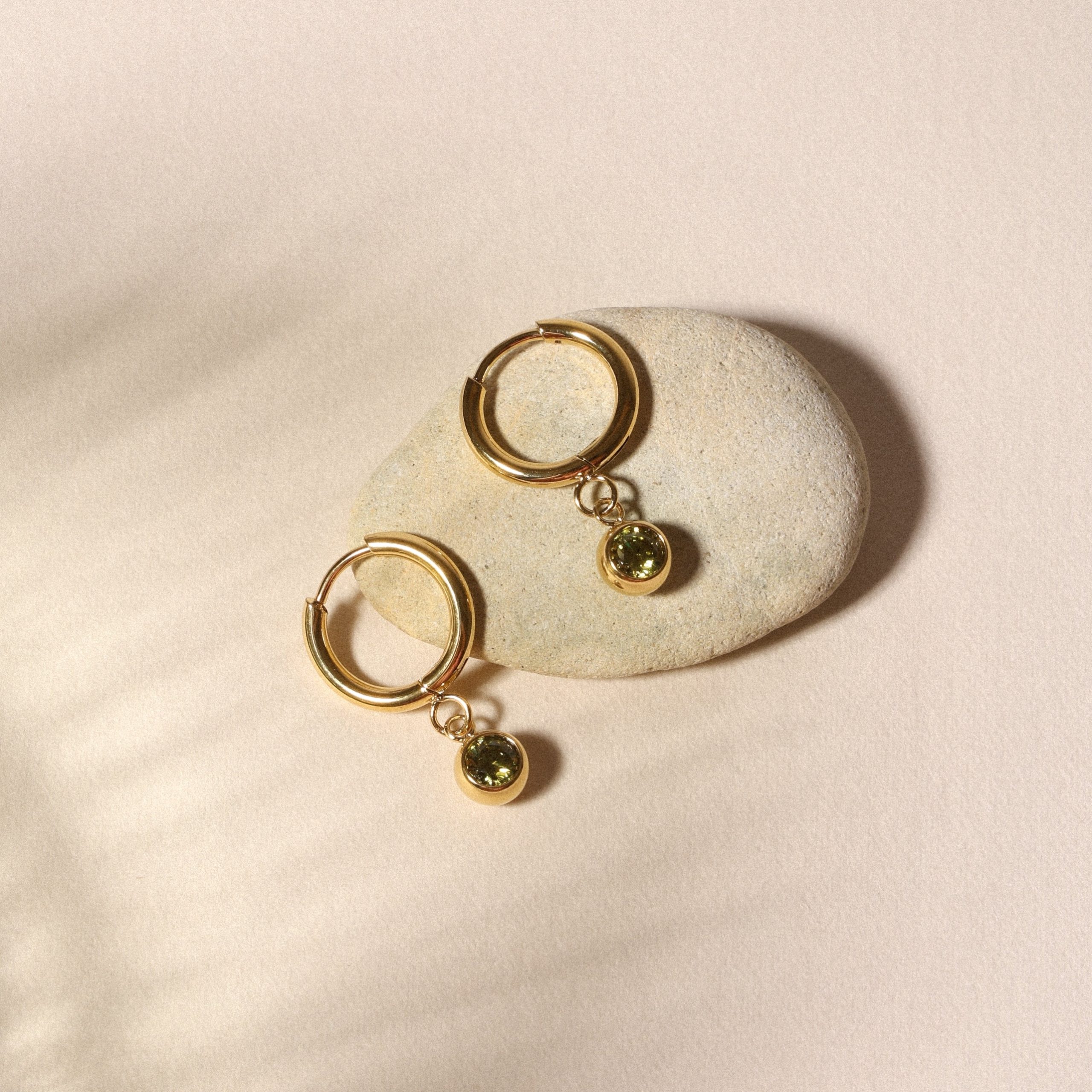 Birthstone Charm Hoops - Image 5