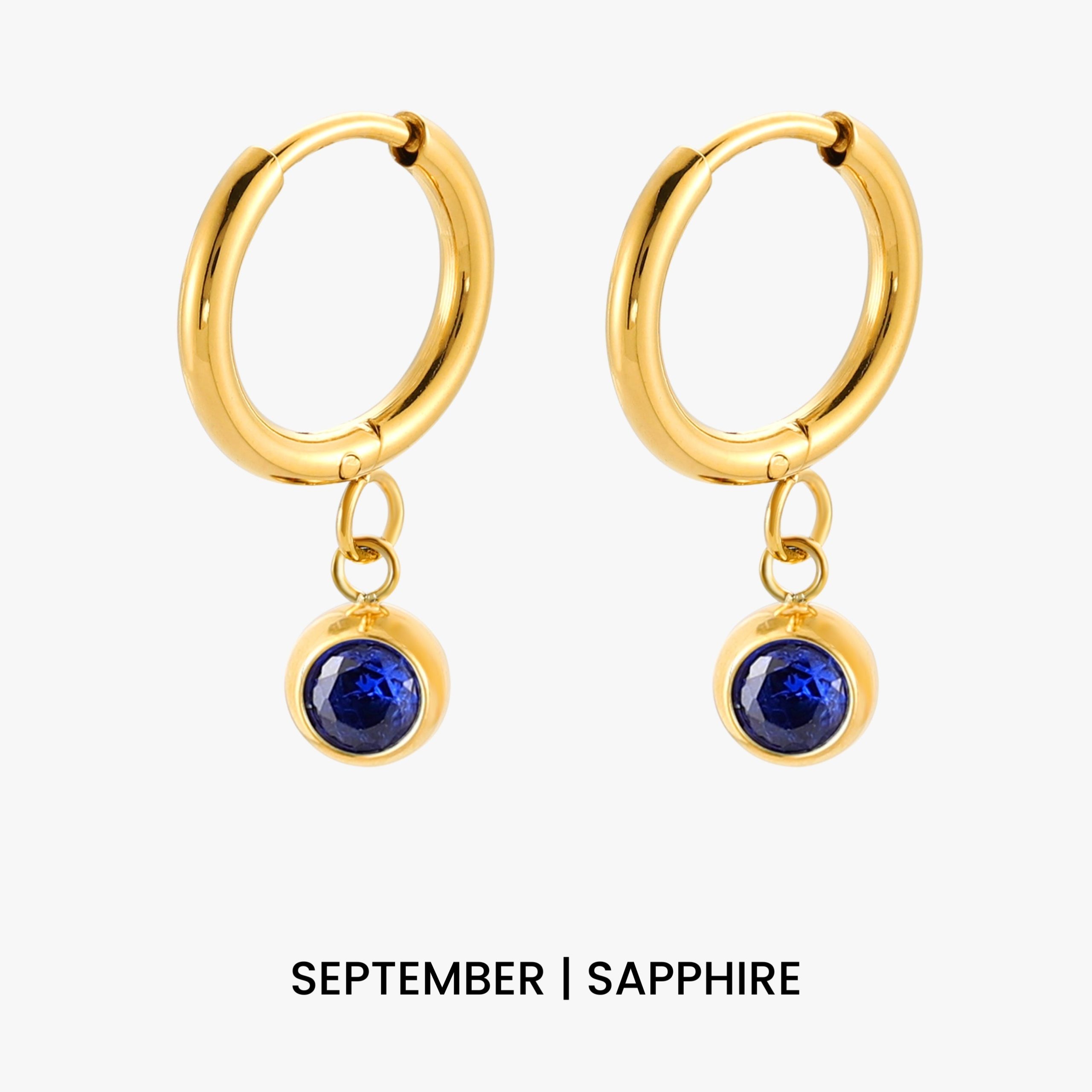 Birthstone Charm Hoops - Image 18