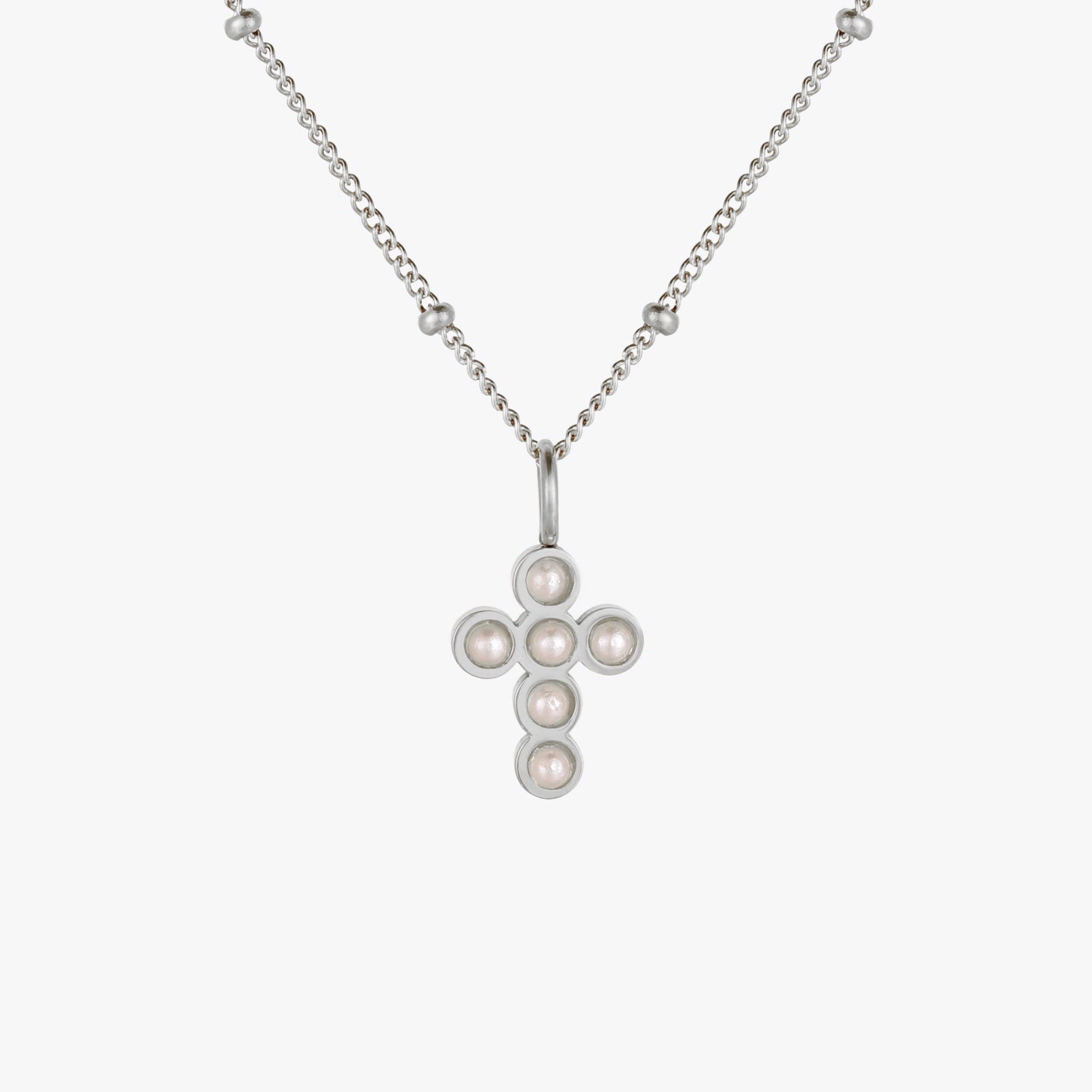 Pearl Cross Necklace - Image 7