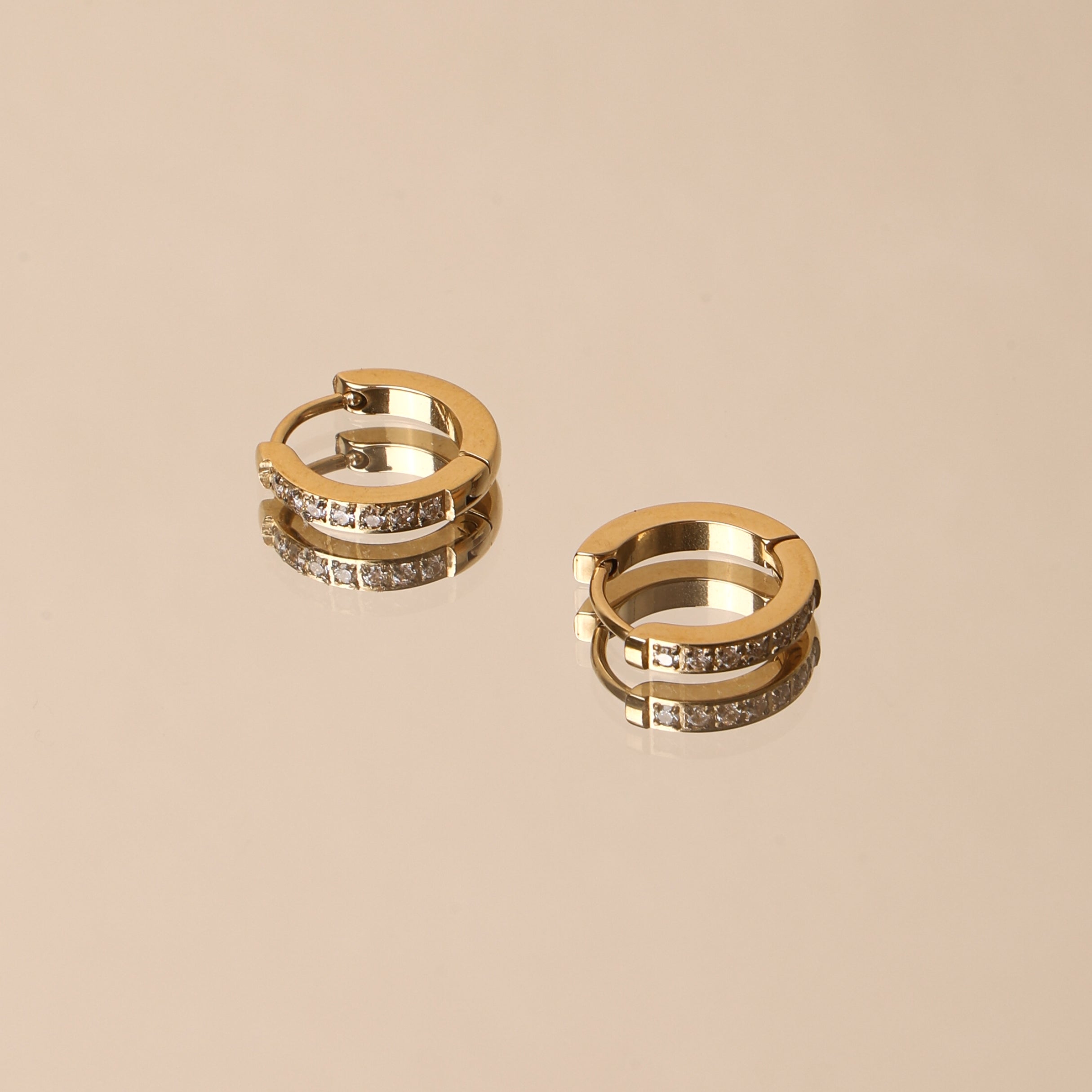 Tiny Gold Hoop Earrings - Image 6