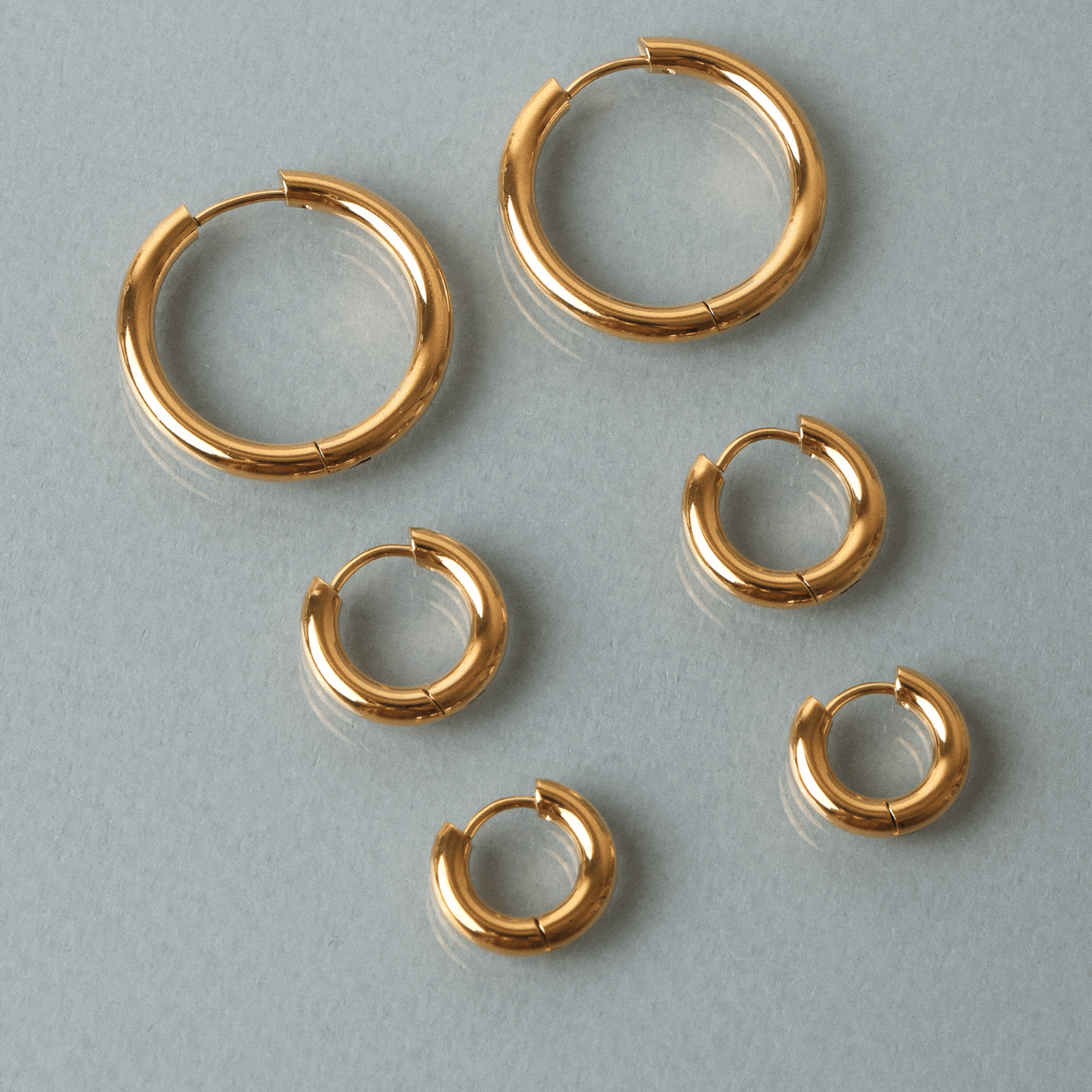 Thick Hoop Earrings - Image 4