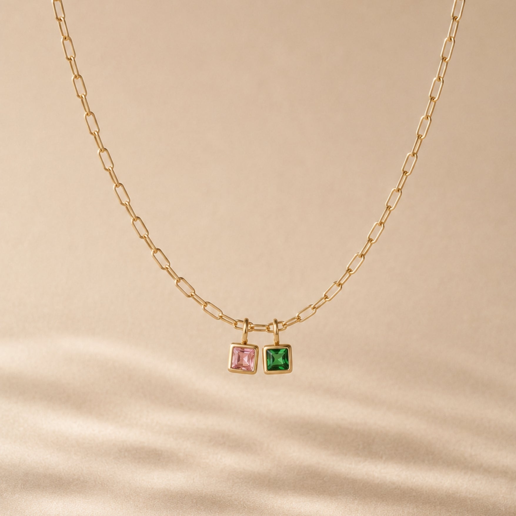 Paperclip Birthstone Necklace - Image 7